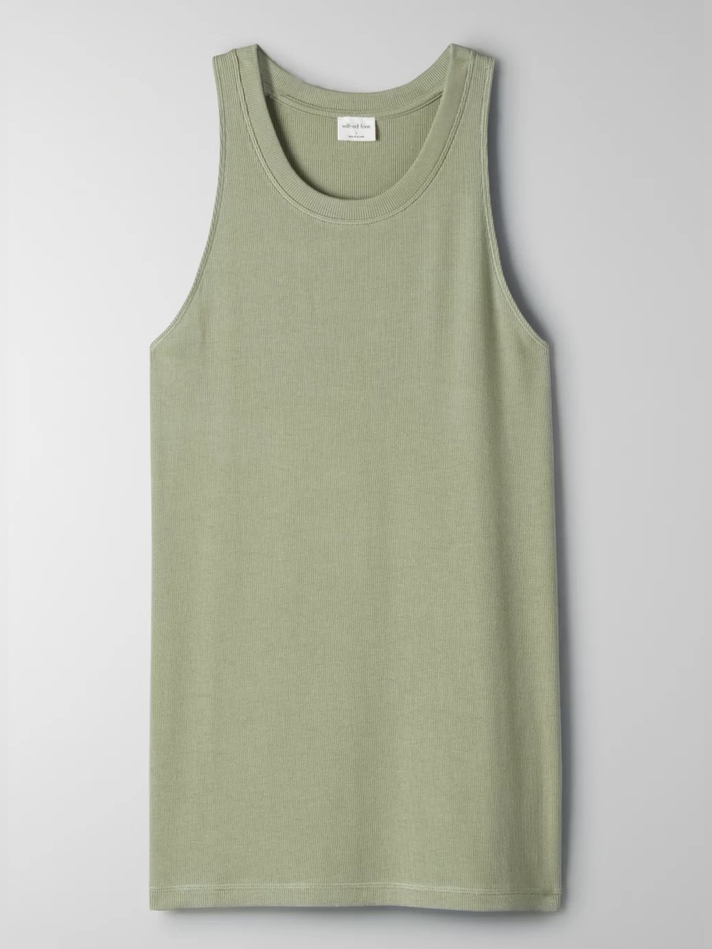 Aritzia Wilfred Free Go-To Tank in Sage Frost